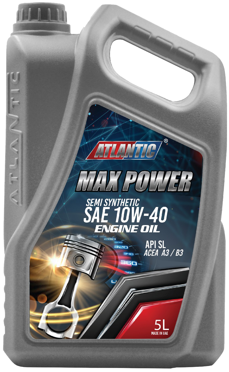 Atlantic Max Power Semi Synthetic Motor Oil SAE 10W-40 API SL/CF, A3/B3
